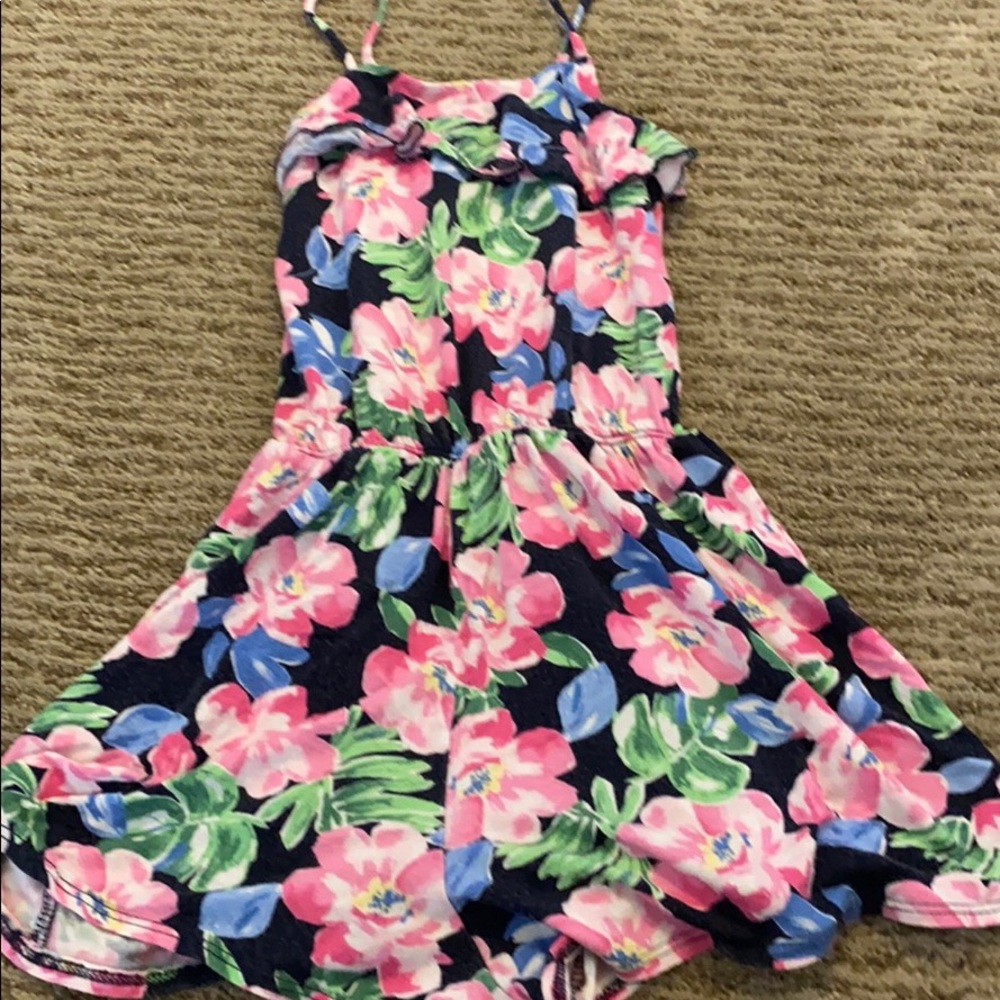 Skinny strap flower romper